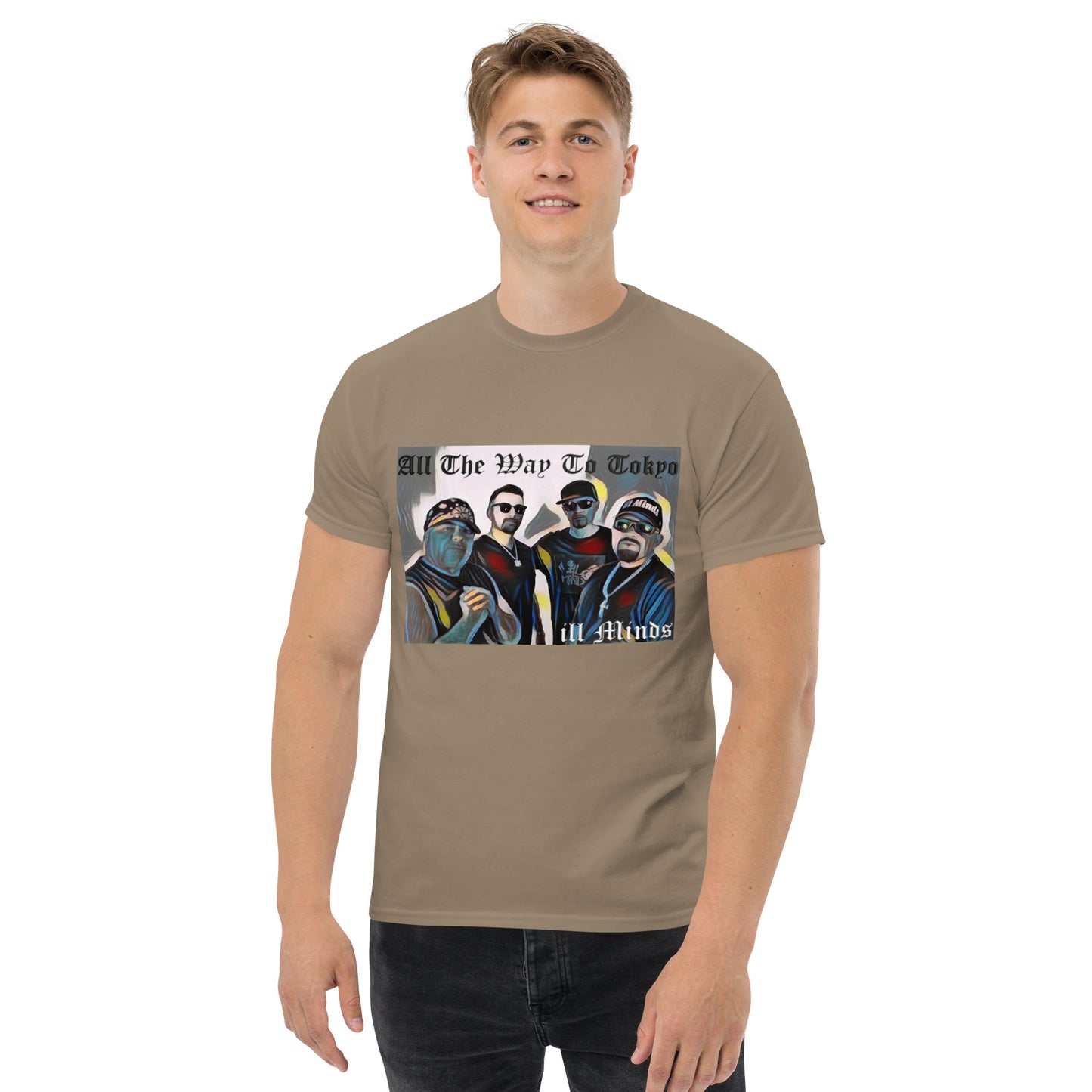 iLL Minds - All the Way to Tokyo Men's Classic Tee | 100% Cotton Streetwear | Trendy Urban Fashion | Layered Street Style