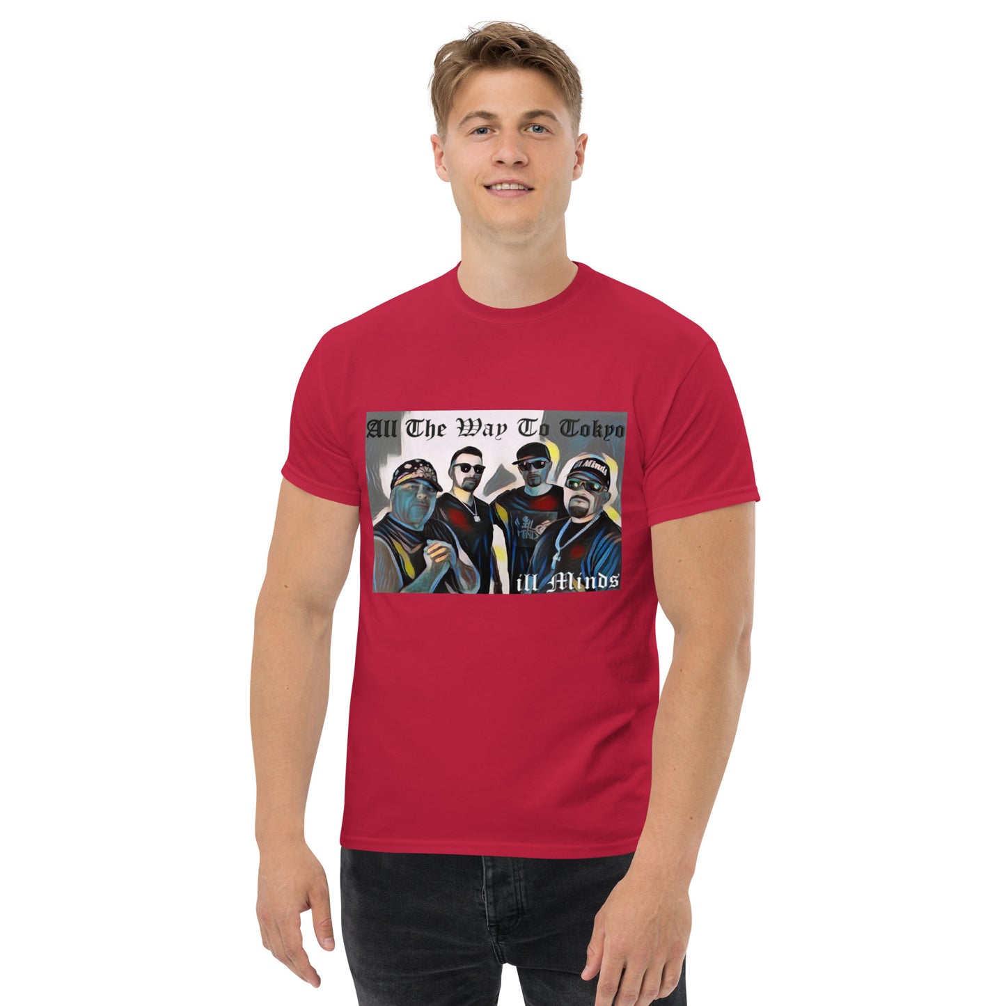 iLL Minds - All the Way to Tokyo Men's Classic Tee | 100% Cotton Streetwear | Trendy Urban Fashion | Layered Street Style