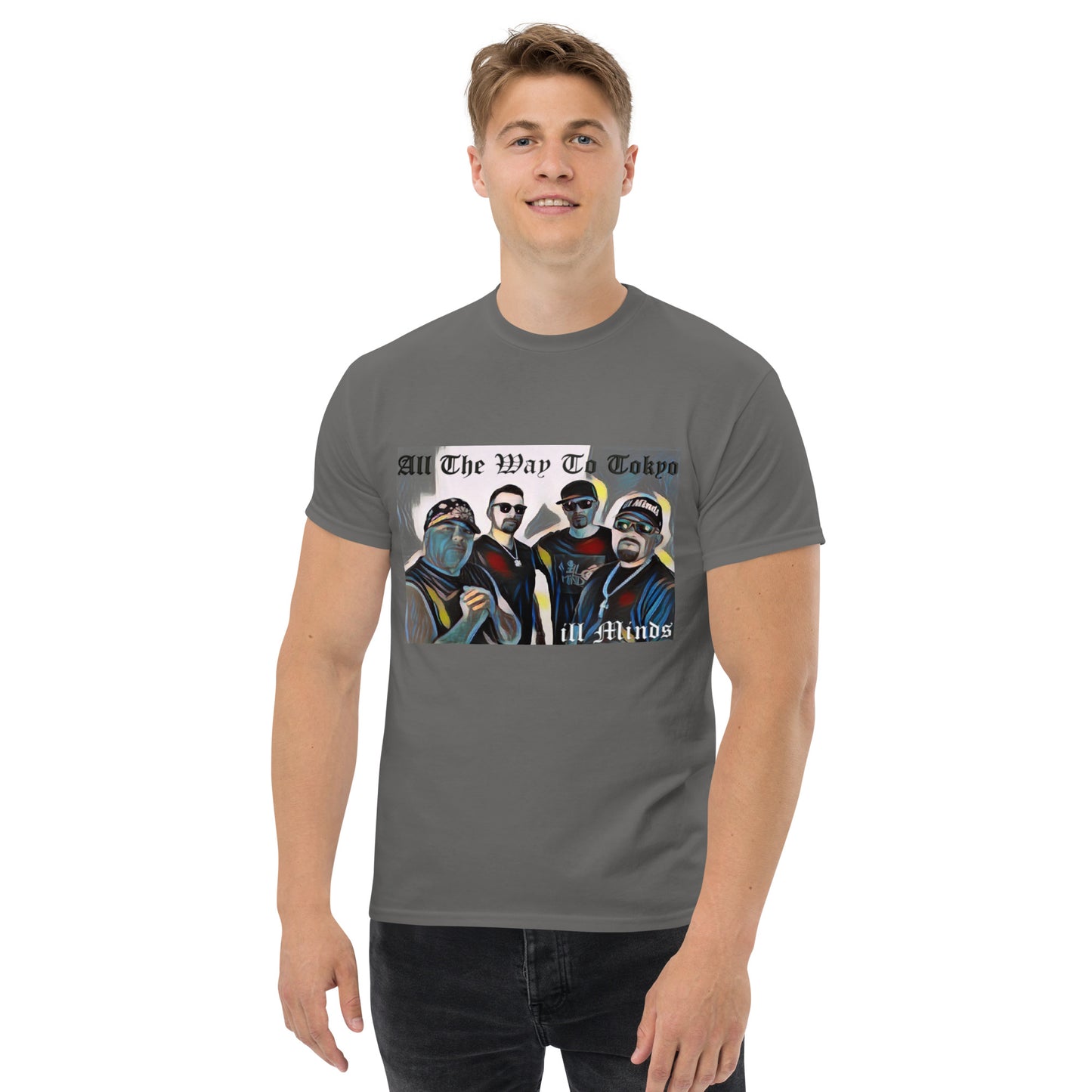 iLL Minds - All the Way to Tokyo Men's Classic Tee | 100% Cotton Streetwear | Trendy Urban Fashion | Layered Street Style