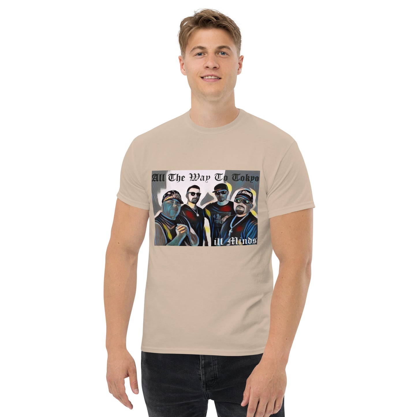 iLL Minds - All the Way to Tokyo Men's Classic Tee | 100% Cotton Streetwear | Trendy Urban Fashion | Layered Street Style