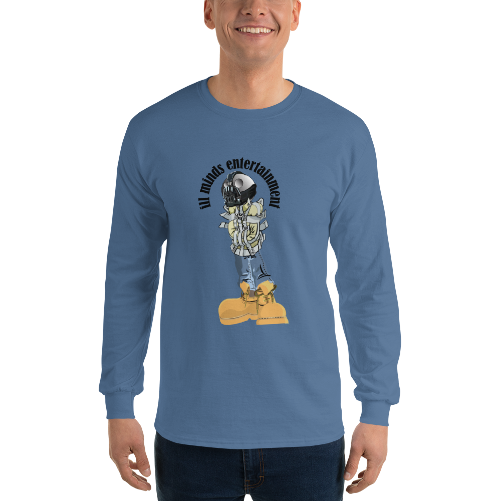 iLL Minds - Robo Man - Men’s Long Sleeve Shirt – Hip-Hop Streetwear Graphic Tee