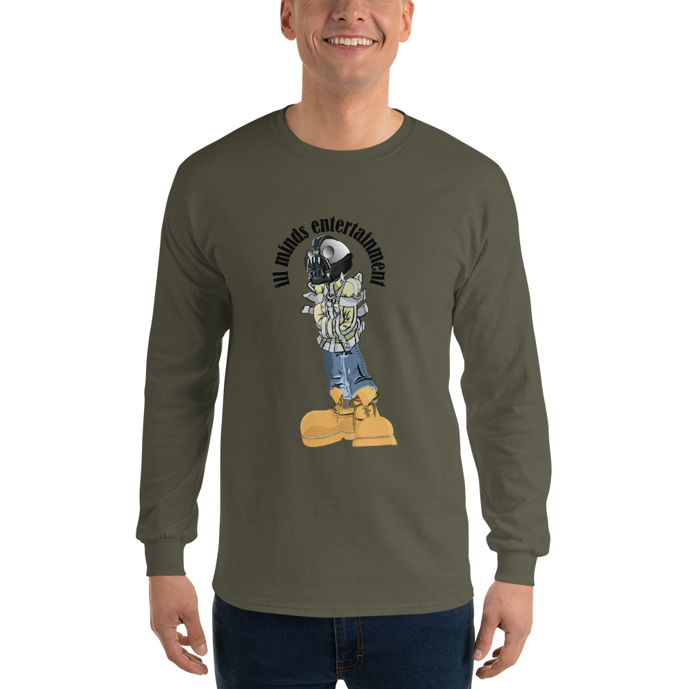 iLL Minds - Robo Man - Men’s Long Sleeve Shirt – Hip-Hop Streetwear Graphic Tee