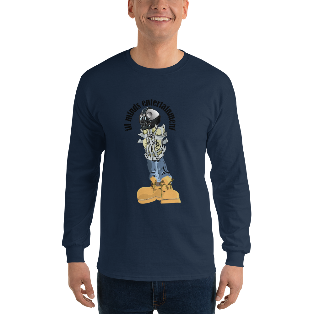 iLL Minds - Robo Man - Men’s Long Sleeve Shirt – Hip-Hop Streetwear Graphic Tee