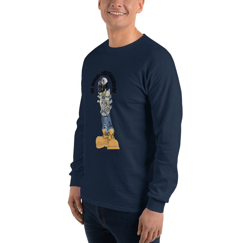 iLL Minds - Robo Man - Men’s Long Sleeve Shirt – Hip-Hop Streetwear Graphic Tee
