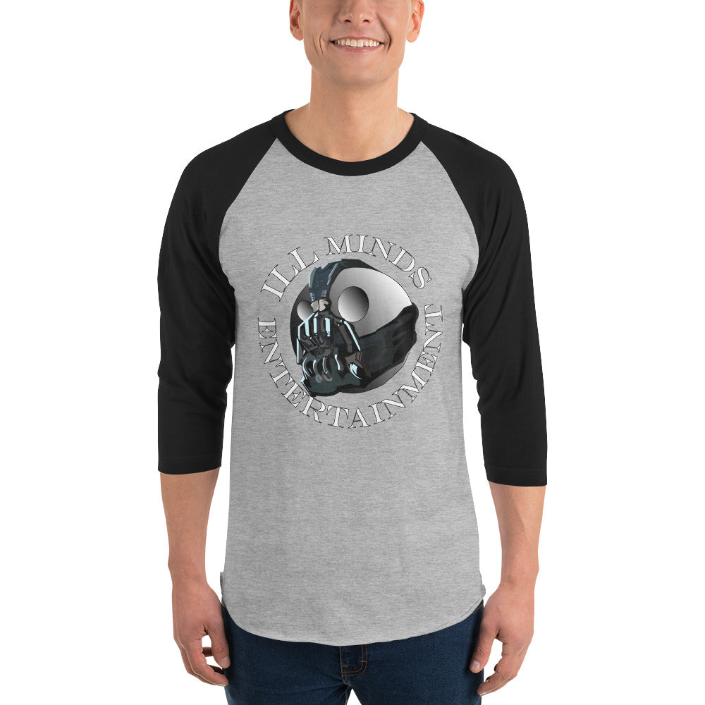 iLL Minds Entertainment Robo ¾ Sleeve Raglan Shirt – Unisex Hip-Hop Baseball Tee