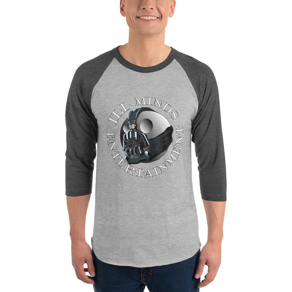 iLL Minds Entertainment Robo ¾ Sleeve Raglan Shirt – Unisex Hip-Hop Baseball Tee