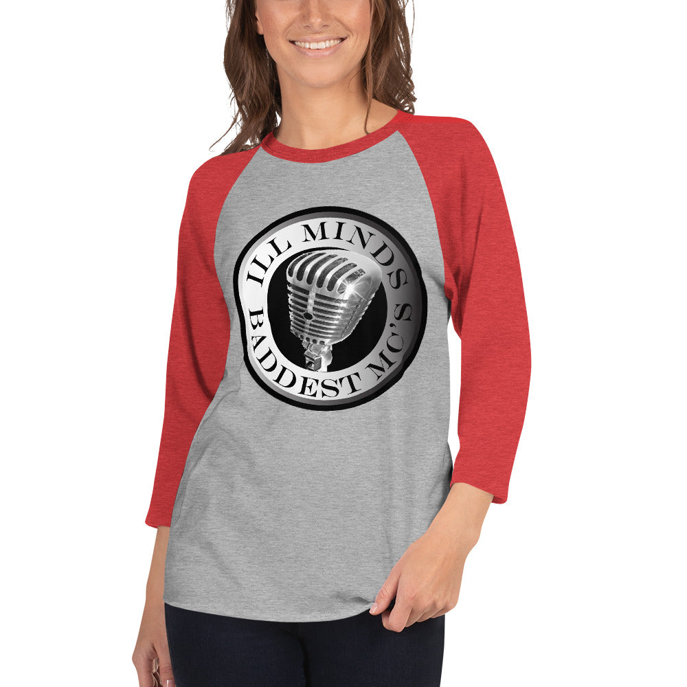 iLL Minds – Baddest MC’s - 3/4 Sleeve Raglan Shirt | Hip-Hop & Rap Baseball Tee