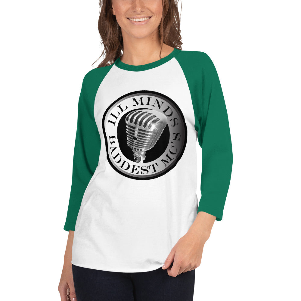 iLL Minds – Baddest MC’s - 3/4 Sleeve Raglan Shirt | Hip-Hop & Rap Baseball Tee
