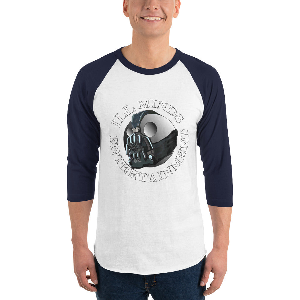 iLL Minds Entertainment Robo ¾ Sleeve Raglan Shirt – Unisex Hip-Hop Baseball Tee