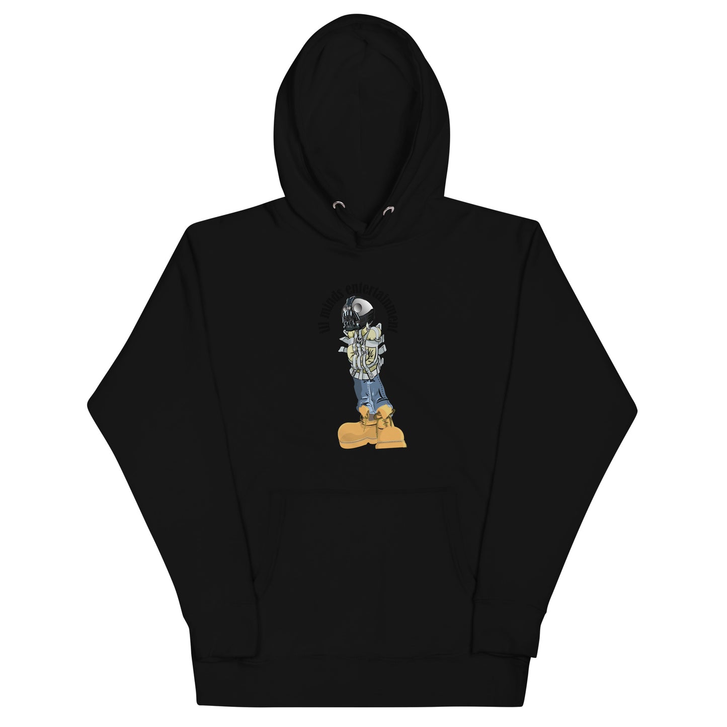 iLL Minds - Robo Man - Unisex Hoodie – Hip-Hop Streetwear Pullover with Front Pocket