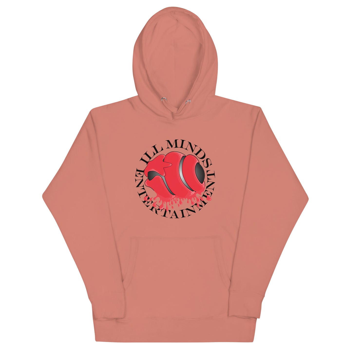 iLL Minds - Red Drip Premium Streetwear Hoodie – Hip-Hop & Rock Graphic Pullover