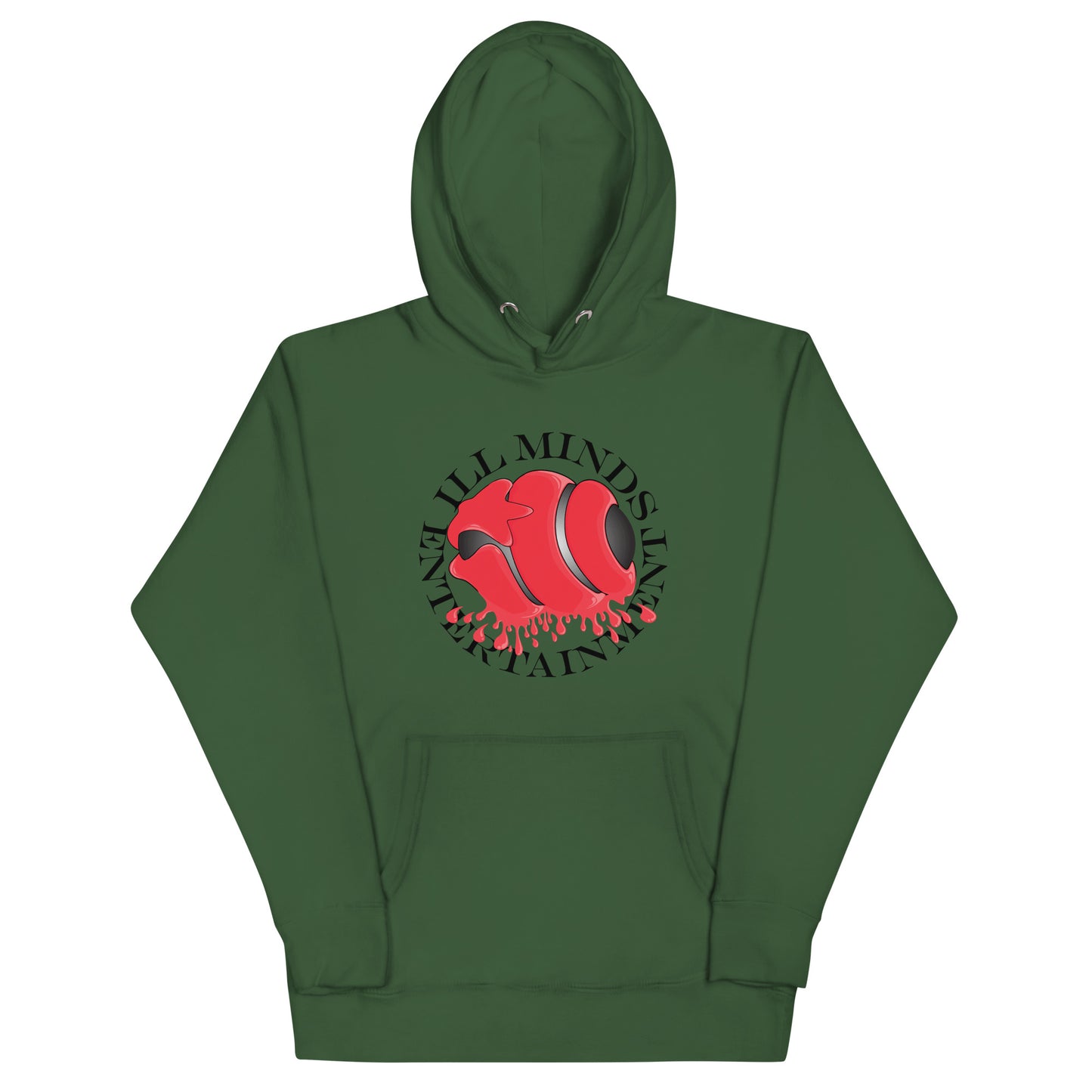 iLL Minds - Red Drip Premium Streetwear Hoodie – Hip-Hop & Rock Graphic Pullover