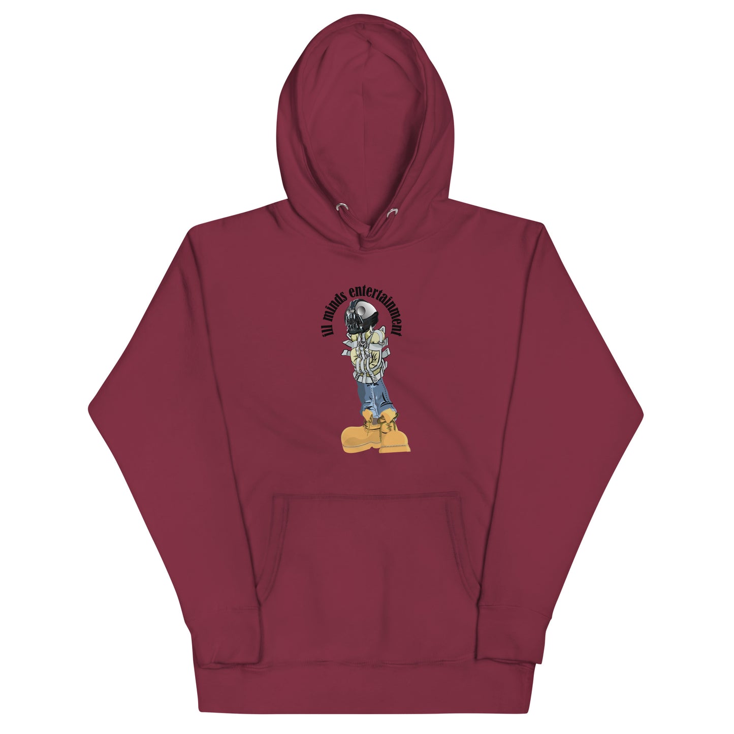 iLL Minds - Robo Man - Unisex Hoodie – Hip-Hop Streetwear Pullover with Front Pocket