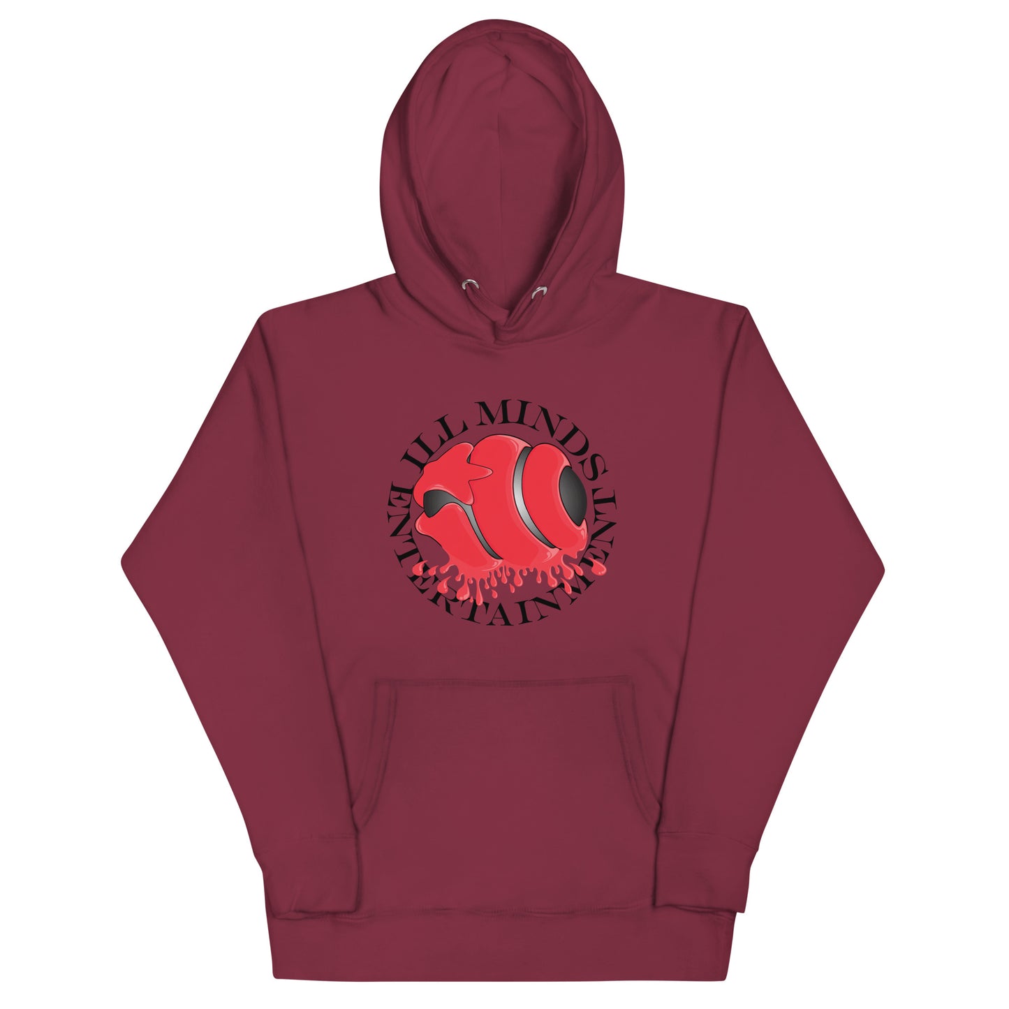 iLL Minds - Red Drip Premium Streetwear Hoodie – Hip-Hop & Rock Graphic Pullover