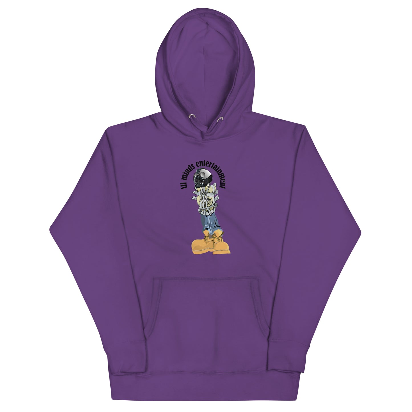 iLL Minds - Robo Man - Unisex Hoodie – Hip-Hop Streetwear Pullover with Front Pocket