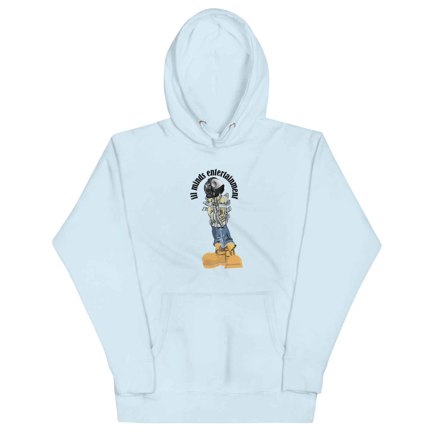 iLL Minds - Robo Man - Unisex Hoodie – Hip-Hop Streetwear Pullover with Front Pocket