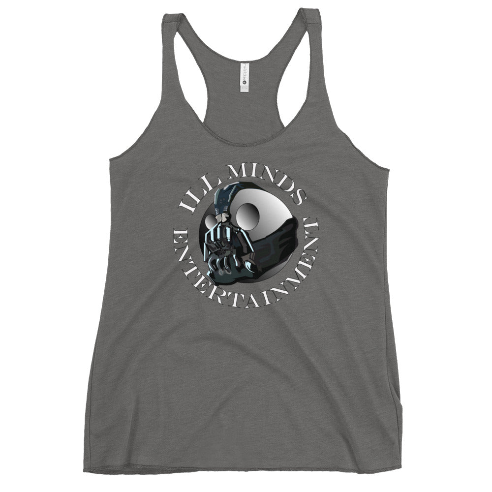 iLL Minds - Robo Entertainment Women's Racerback Tank Top | Soft & Lightweight Streetwear | Hip-Hop, Rap & Rock Apparel | Trendy & Edgy Design