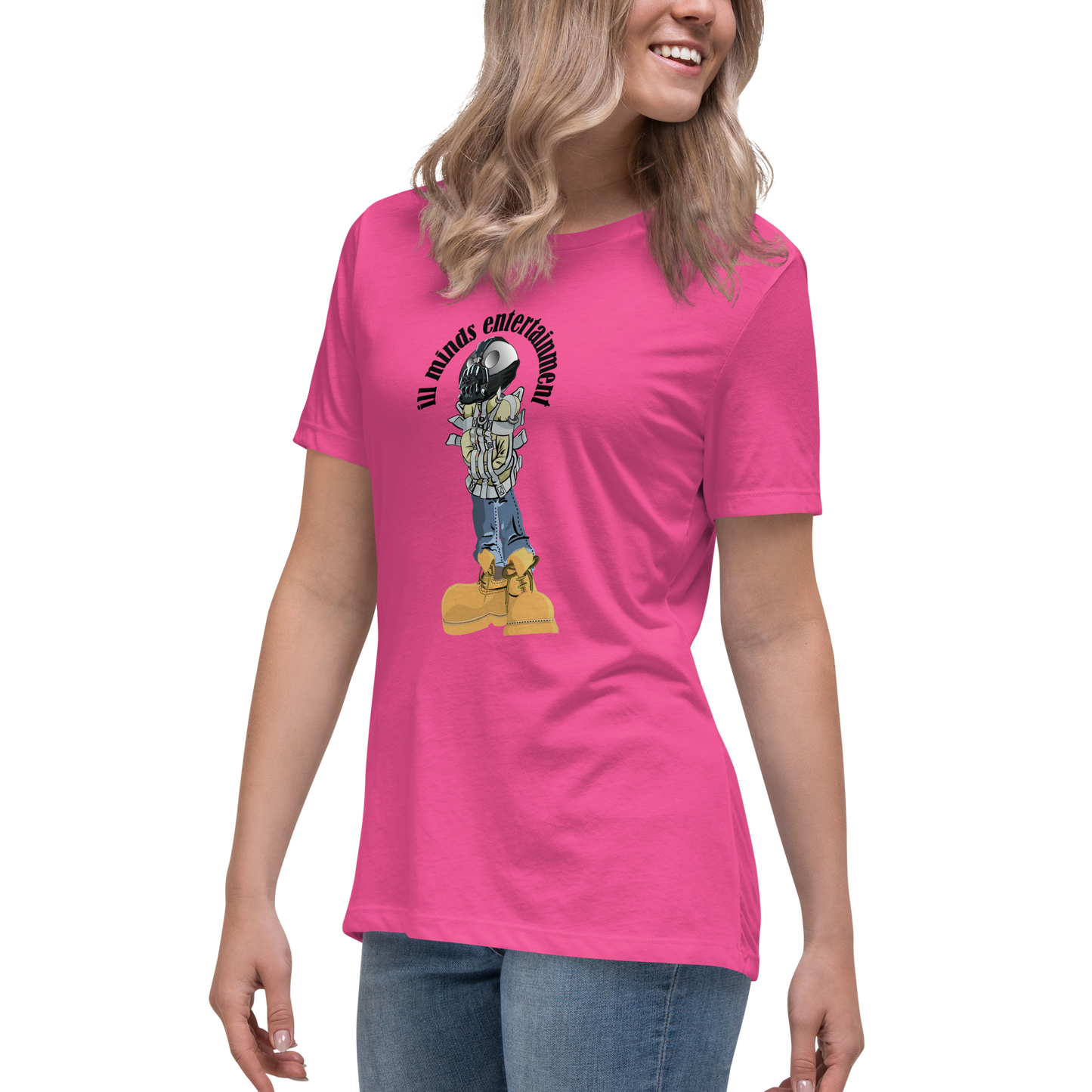 iLL Minds - Robo Man - Women's Relaxed Fit Hip-Hop Streetwear T-Shirt – Soft Cotton Tee