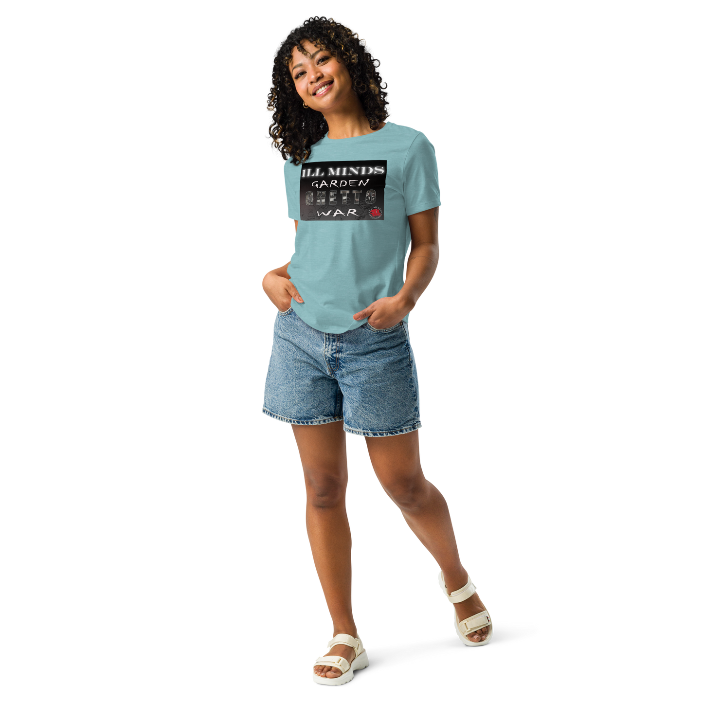 iLL Minds - Garden Ghetto War Women's Relaxed T-Shirt | Soft & Comfortable Everyday Tee | Urban Streetwear Fashion