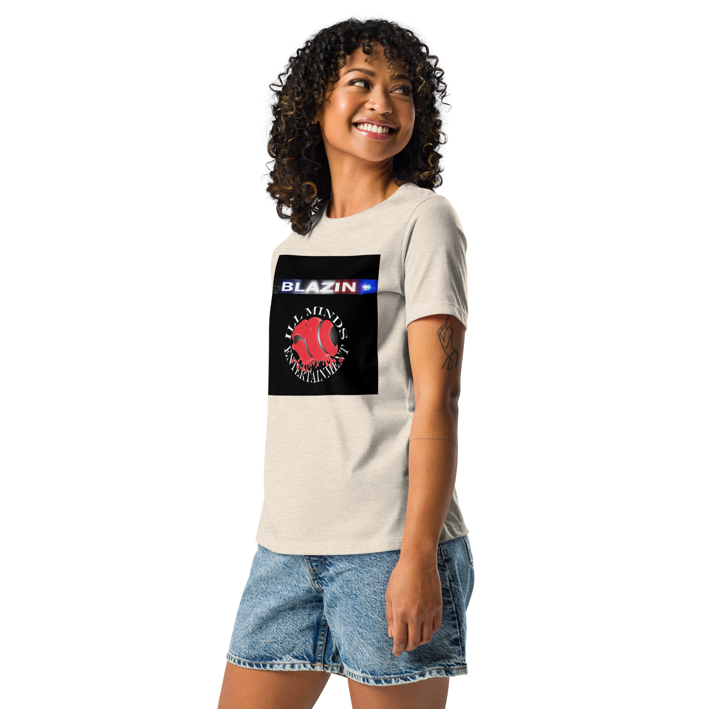 iLL Minds - Blazin - Women's Relaxed Fit T-Shirt – Soft, Stylish Hip-Hop Streetwear