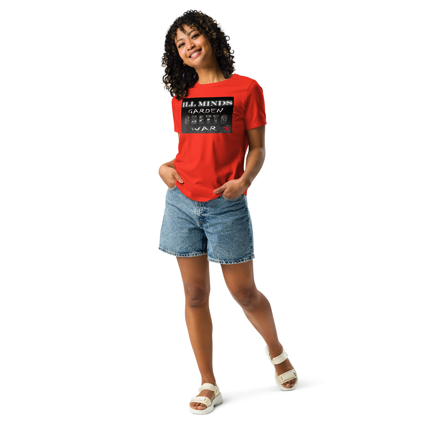 iLL Minds - Garden Ghetto War Women's Relaxed T-Shirt | Soft & Comfortable Everyday Tee | Urban Streetwear Fashion
