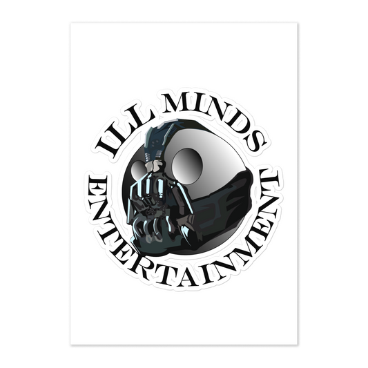 iLL Minds - Entertainment Robo Sticker Sheet – Glossy Hip-Hop & Rock Stickers for Laptops, Phones & More