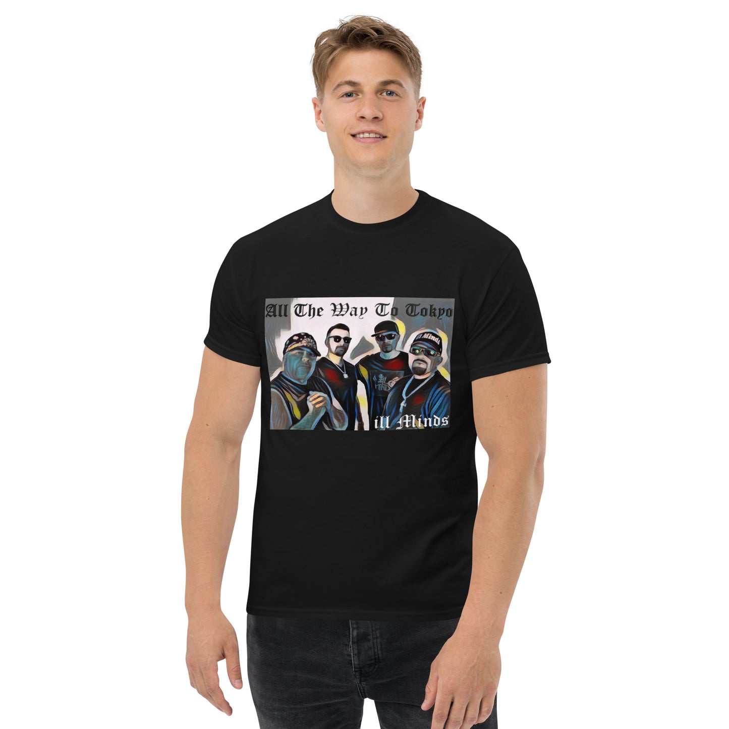 iLL Minds - All the Way to Tokyo Men's Classic Tee | 100% Cotton Streetwear | Trendy Urban Fashion | Layered Street Style