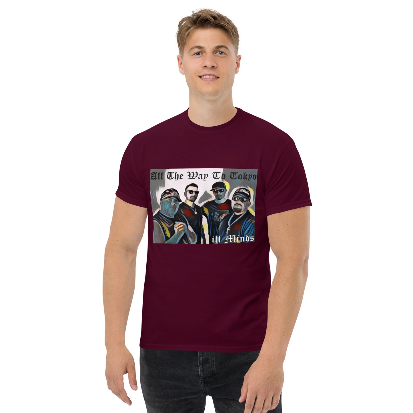 iLL Minds - All the Way to Tokyo Men's Classic Tee | 100% Cotton Streetwear | Trendy Urban Fashion | Layered Street Style