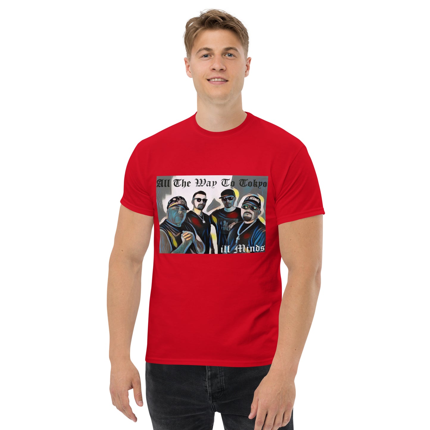iLL Minds - All the Way to Tokyo Men's Classic Tee | 100% Cotton Streetwear | Trendy Urban Fashion | Layered Street Style