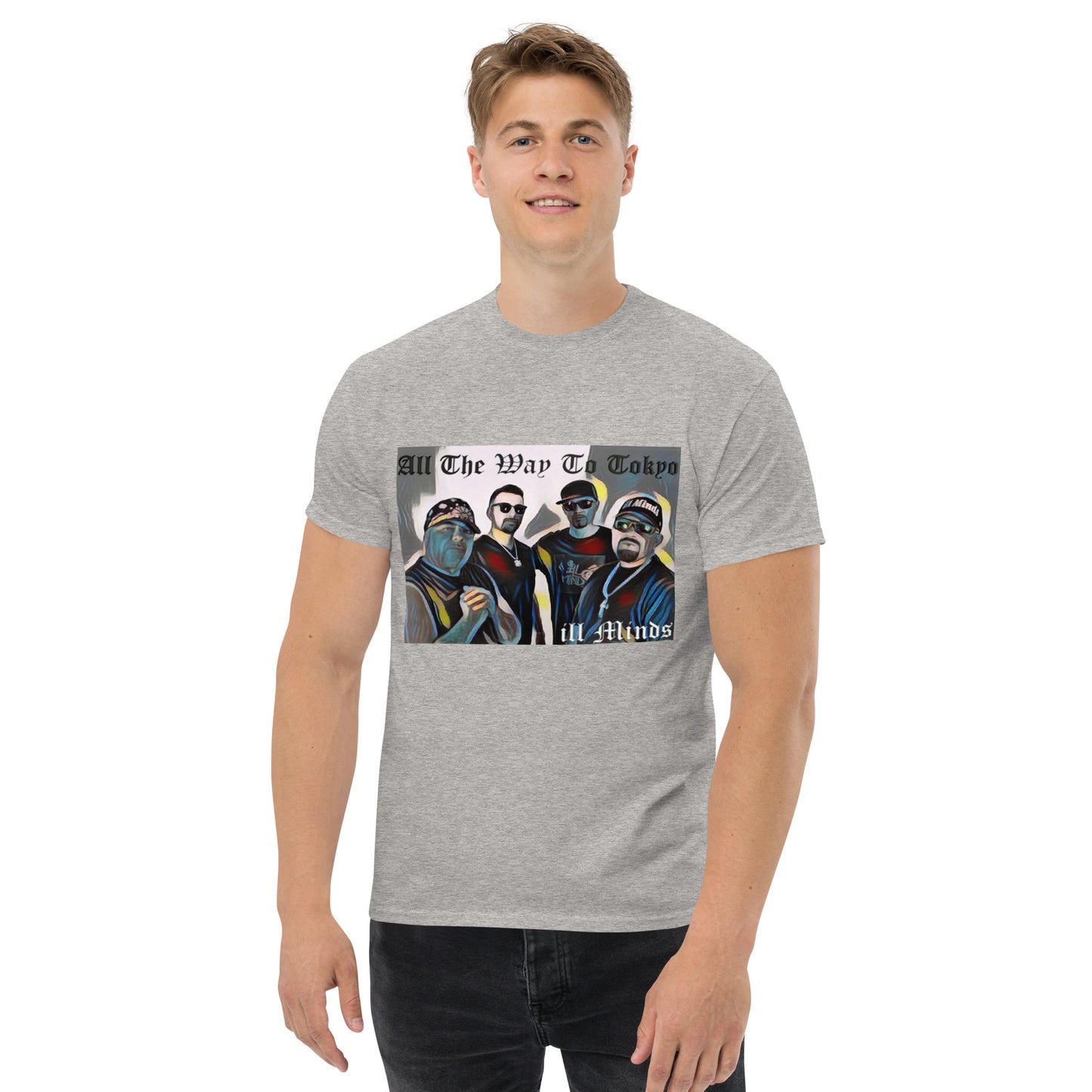 iLL Minds - All the Way to Tokyo Men's Classic Tee | 100% Cotton Streetwear | Trendy Urban Fashion | Layered Street Style