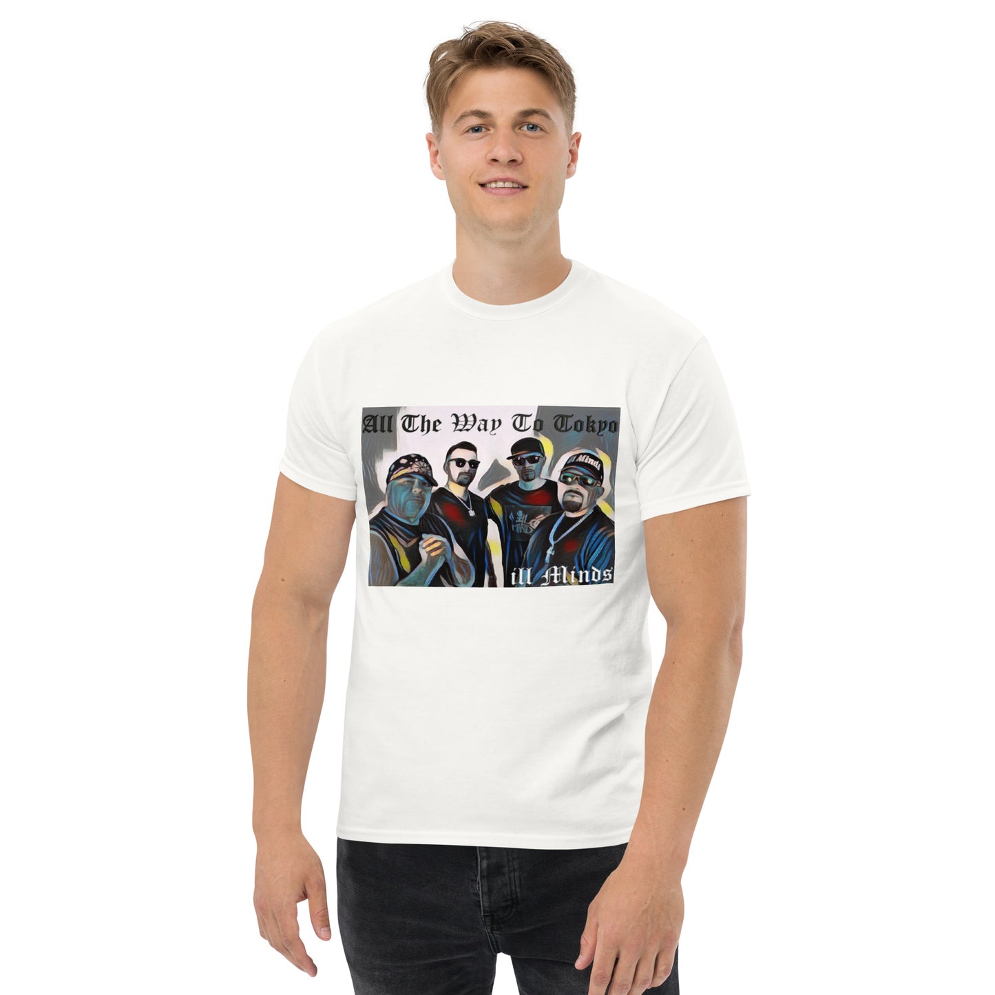iLL Minds - All the Way to Tokyo Men's Classic Tee | 100% Cotton Streetwear | Trendy Urban Fashion | Layered Street Style