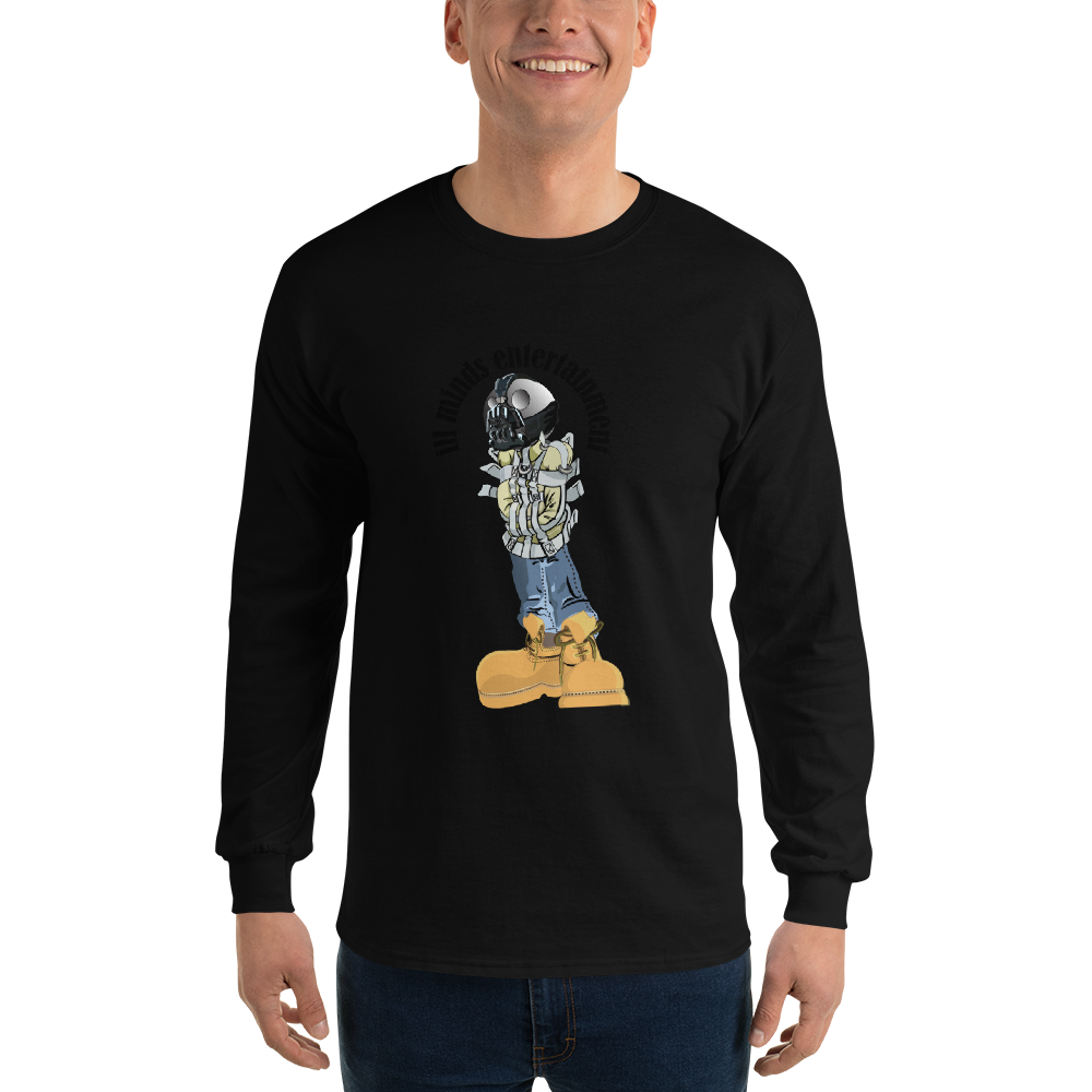 iLL Minds - Robo Man - Men’s Long Sleeve Shirt – Hip-Hop Streetwear Graphic Tee