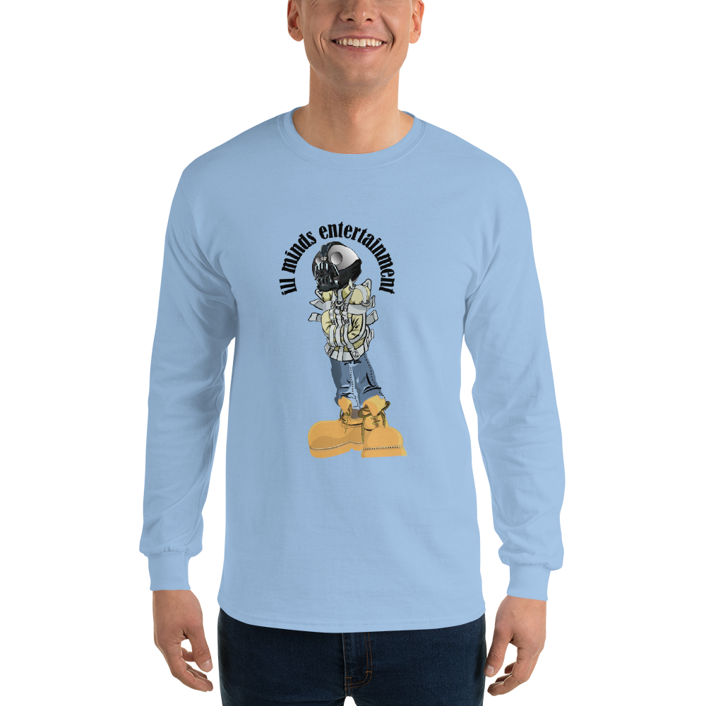iLL Minds - Robo Man - Men’s Long Sleeve Shirt – Hip-Hop Streetwear Graphic Tee