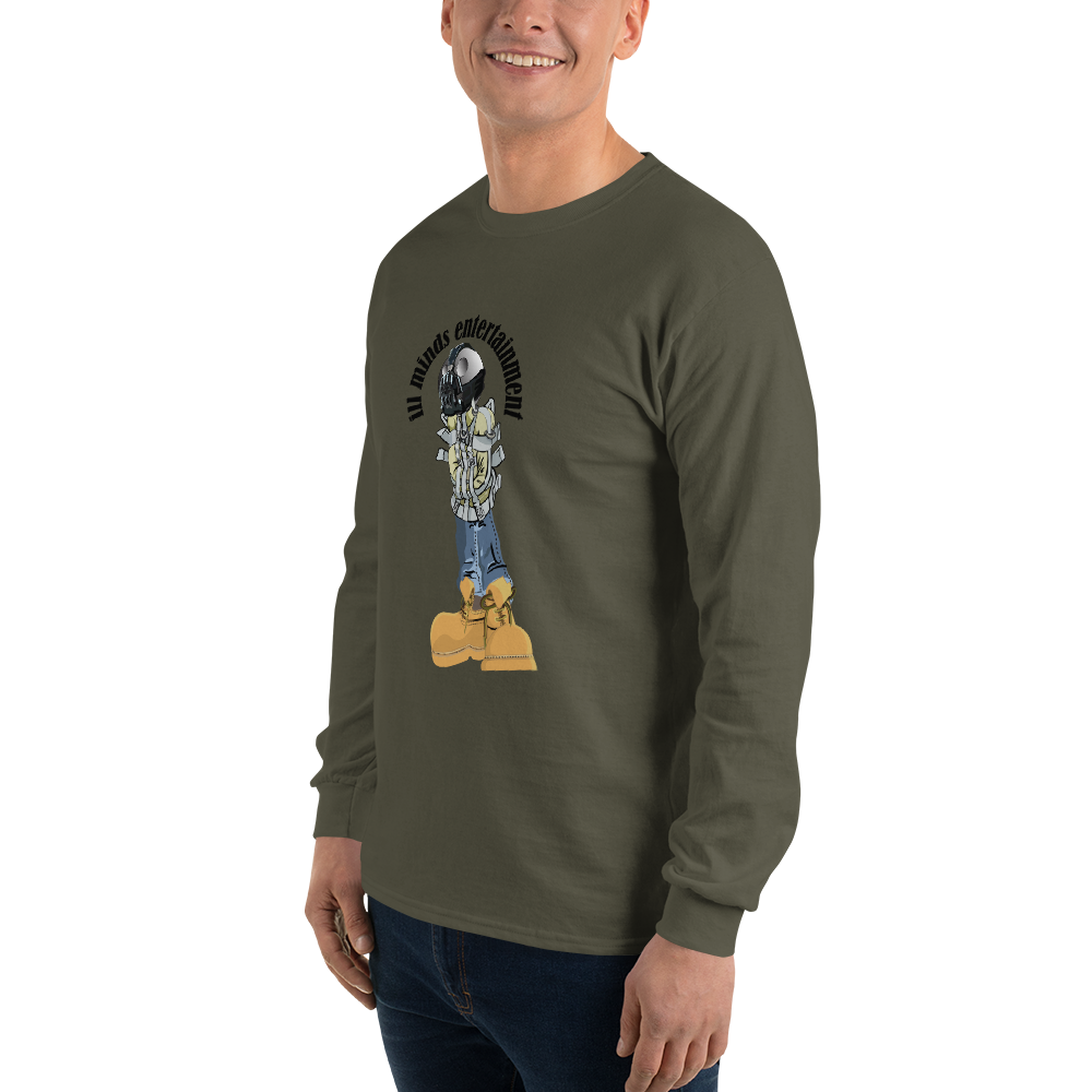 iLL Minds - Robo Man - Men’s Long Sleeve Shirt – Hip-Hop Streetwear Graphic Tee