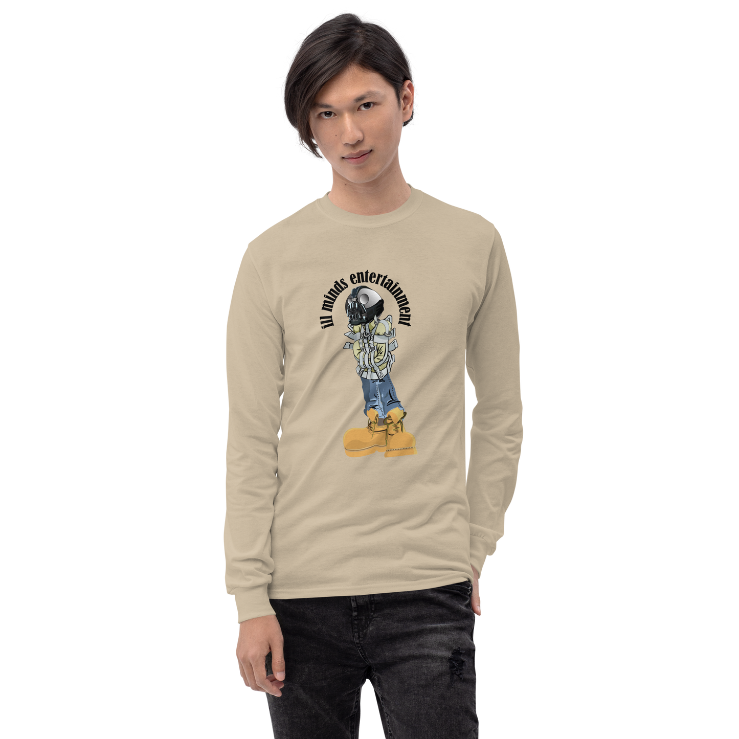 iLL Minds - Robo Man - Men’s Long Sleeve Shirt – Hip-Hop Streetwear Graphic Tee