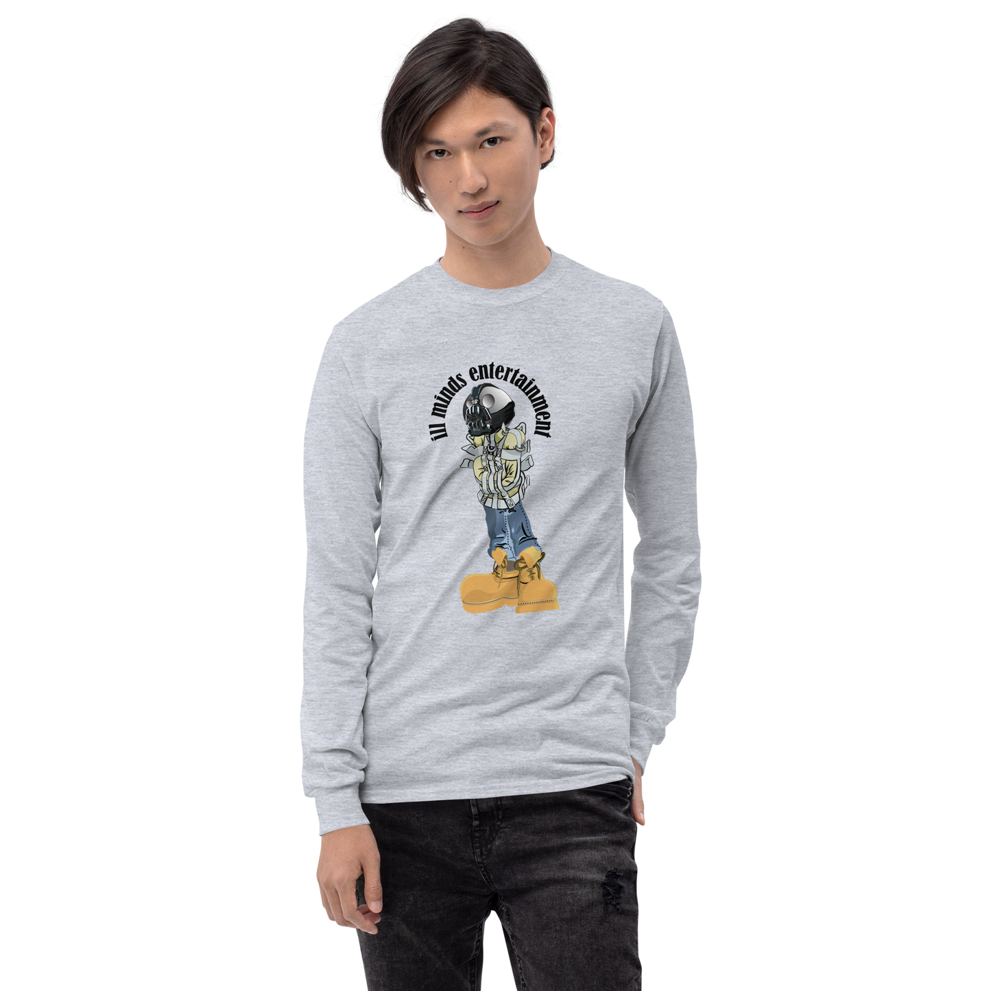 iLL Minds - Robo Man - Men’s Long Sleeve Shirt – Hip-Hop Streetwear Graphic Tee