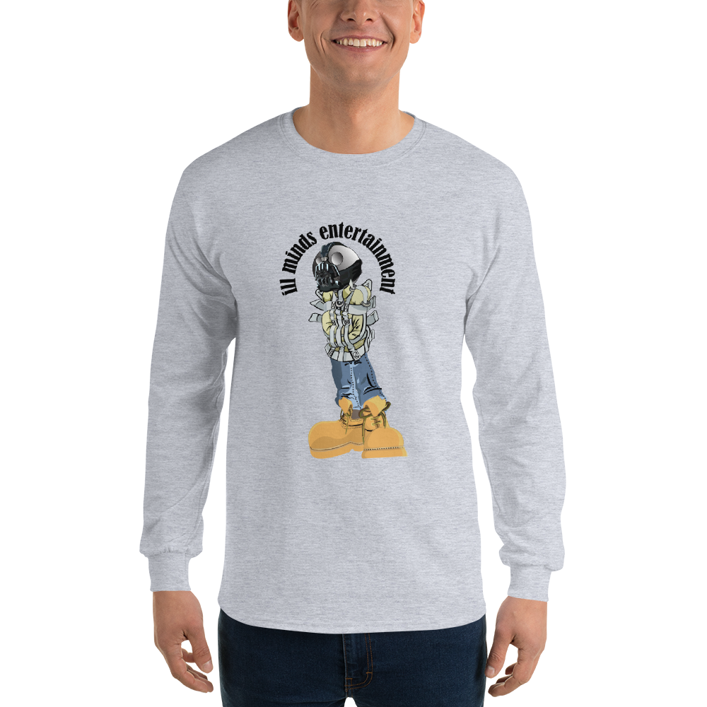 iLL Minds - Robo Man - Men’s Long Sleeve Shirt – Hip-Hop Streetwear Graphic Tee