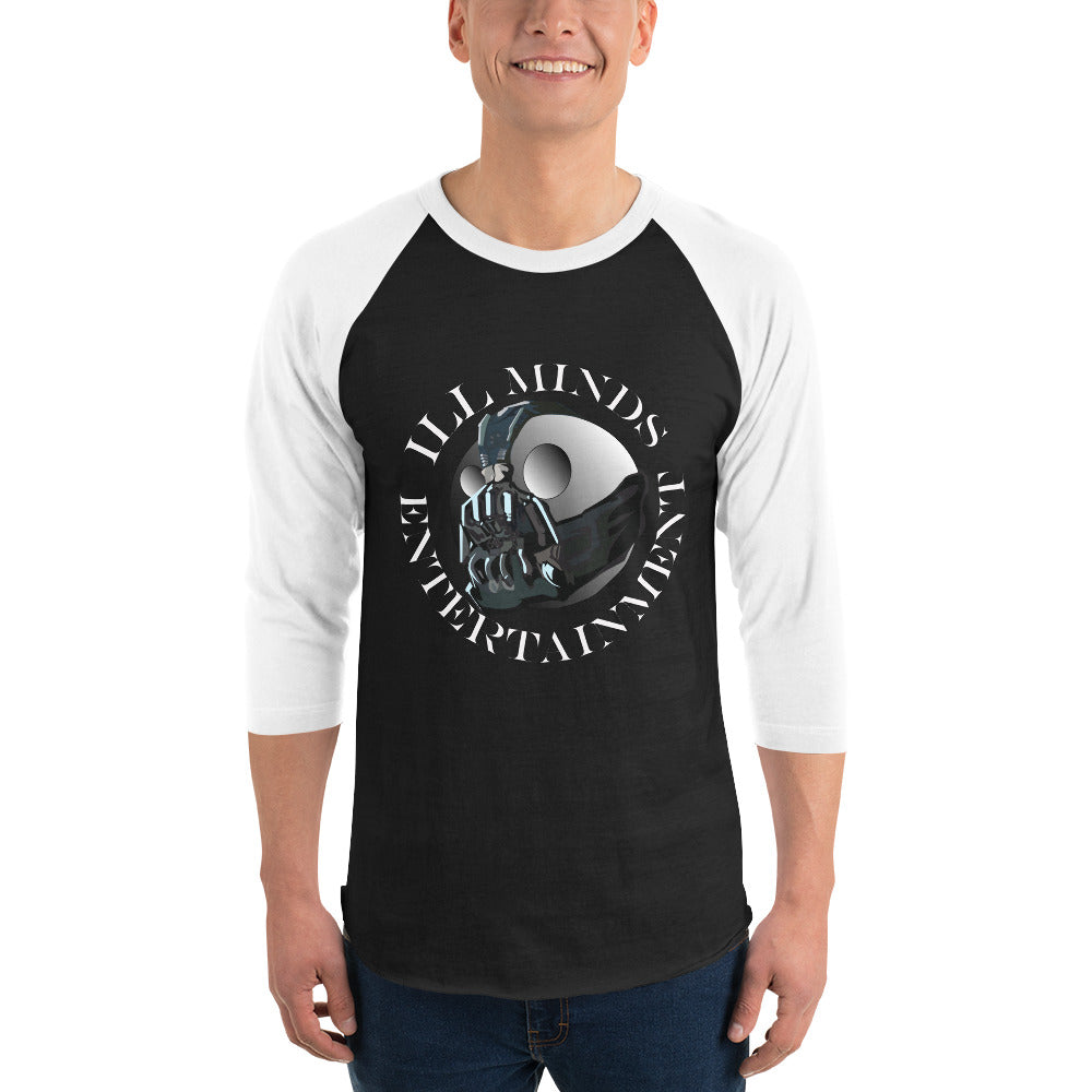 iLL Minds Entertainment Robo ¾ Sleeve Raglan Shirt – Unisex Hip-Hop Baseball Tee
