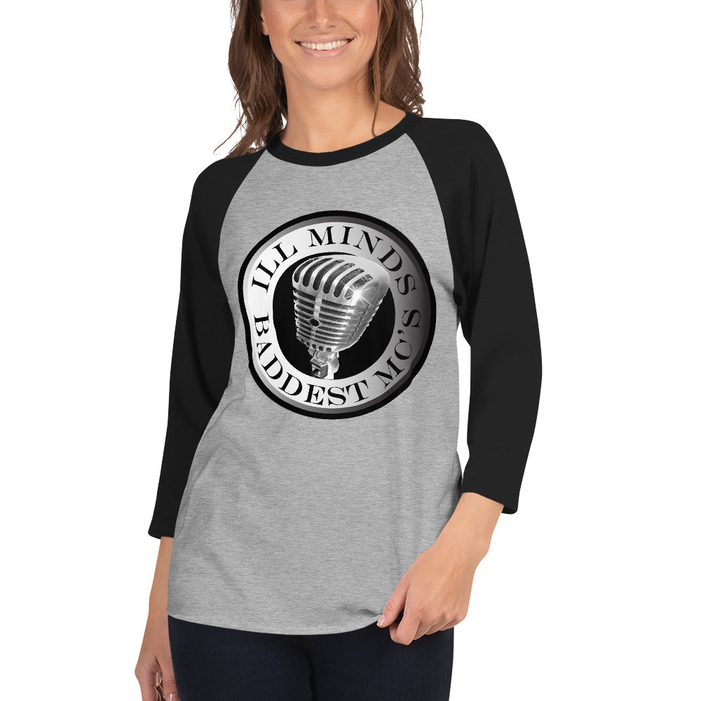 iLL Minds – Baddest MC’s - 3/4 Sleeve Raglan Shirt | Hip-Hop & Rap Baseball Tee