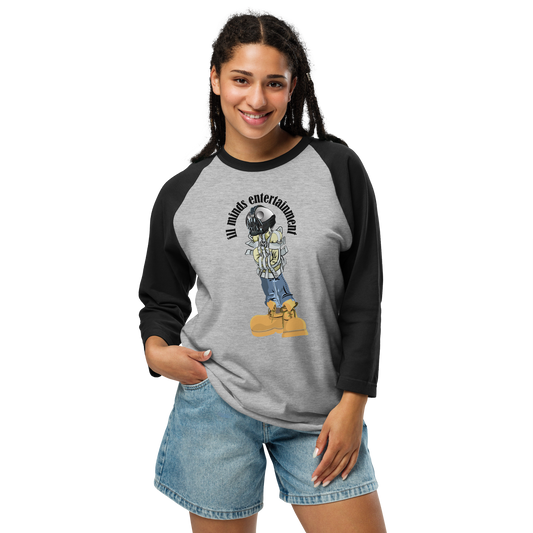 iLL Minds - Robo Man - Unisex 3/4 Sleeve Raglan Shirt – Hip-Hop Streetwear Baseball Tee