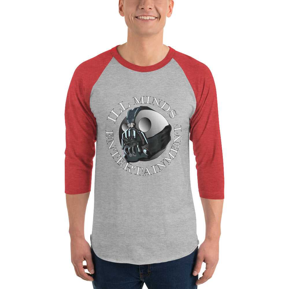 iLL Minds Entertainment Robo ¾ Sleeve Raglan Shirt – Unisex Hip-Hop Baseball Tee