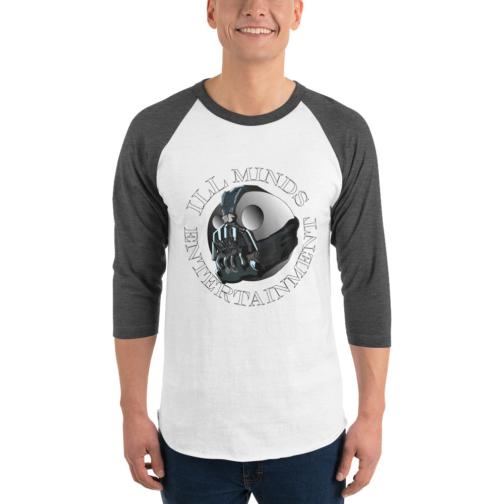 iLL Minds Entertainment Robo ¾ Sleeve Raglan Shirt – Unisex Hip-Hop Baseball Tee