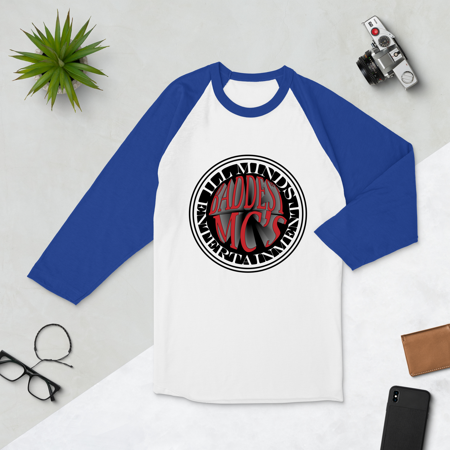 iLL Minds - Baddest MC's 3D - 3/4 Sleeve Raglan Shirt – Hip-Hop Streetwear