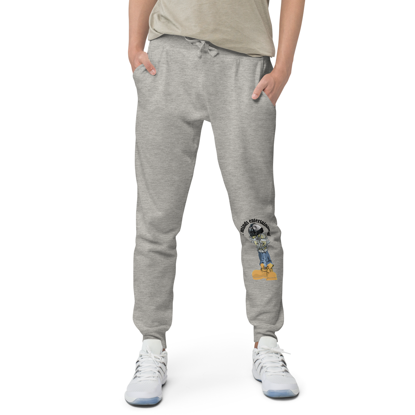iLL Minds - Robo Man - Unisex Fleece Sweatpants – Hip-Hop Streetwear Joggers (single print)
