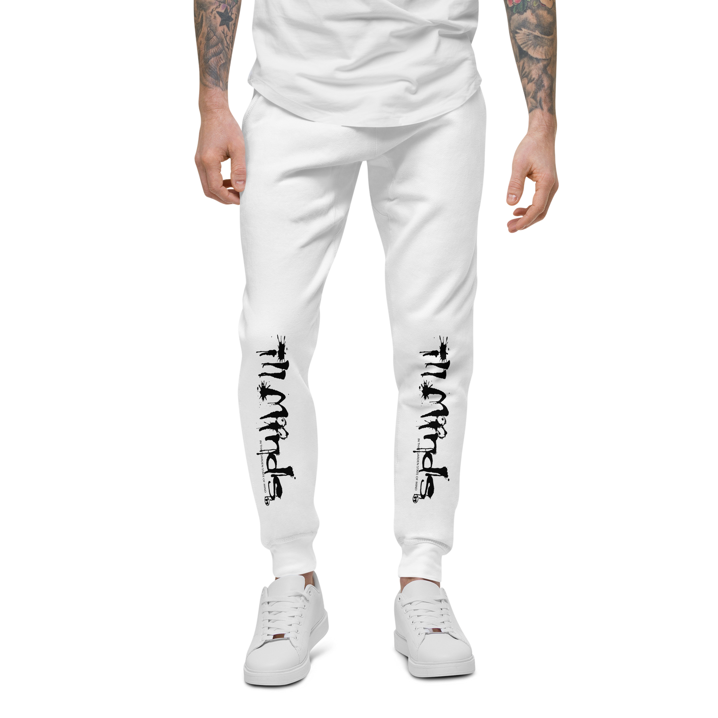 iLL Minds - iLL Drip Unisex Fleece Sweatpants - Hip Hop & Rock Style - Comfort Fit Joggers