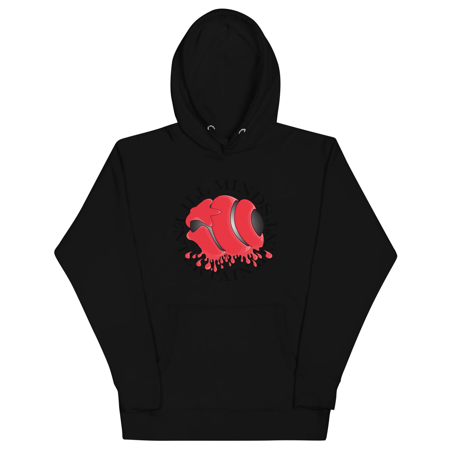 iLL Minds - Red Drip Premium Streetwear Hoodie – Hip-Hop & Rock Graphic Pullover