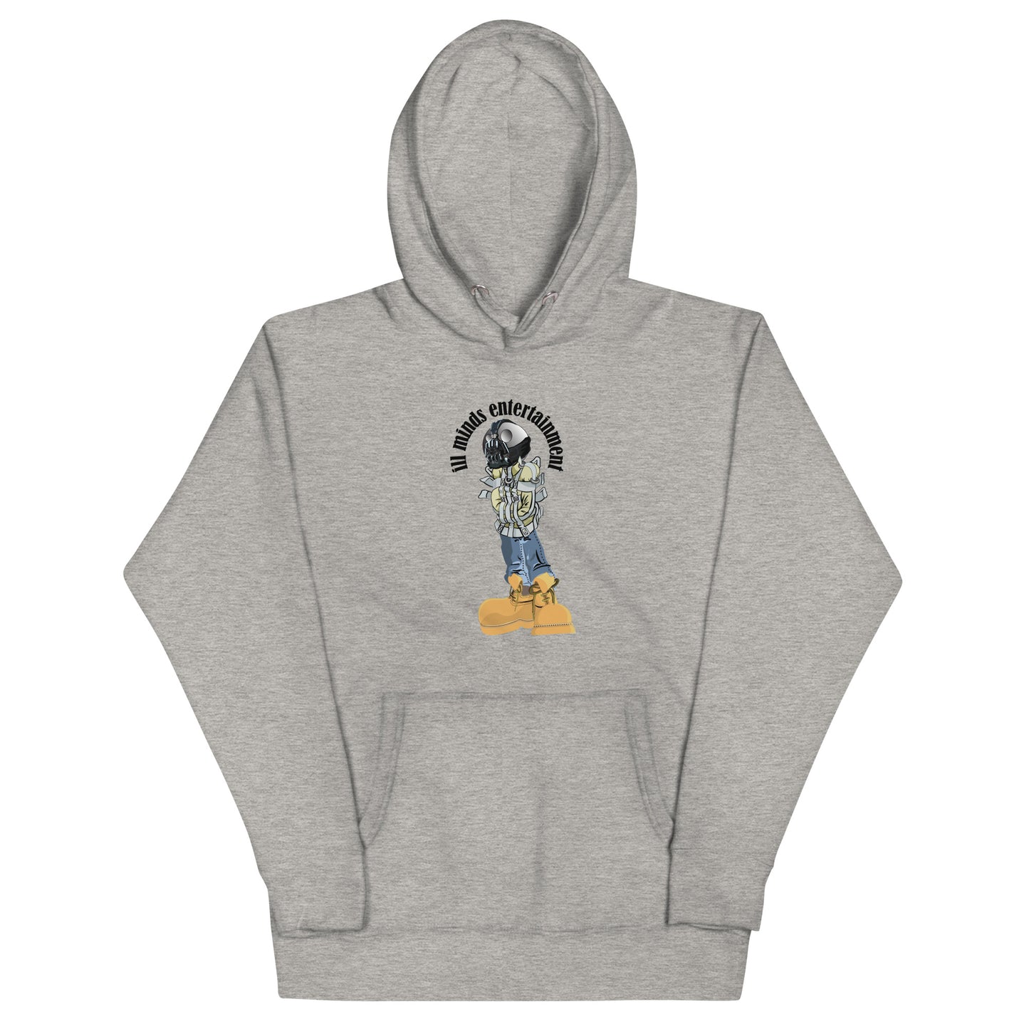 iLL Minds - Robo Man - Unisex Hoodie – Hip-Hop Streetwear Pullover with Front Pocket