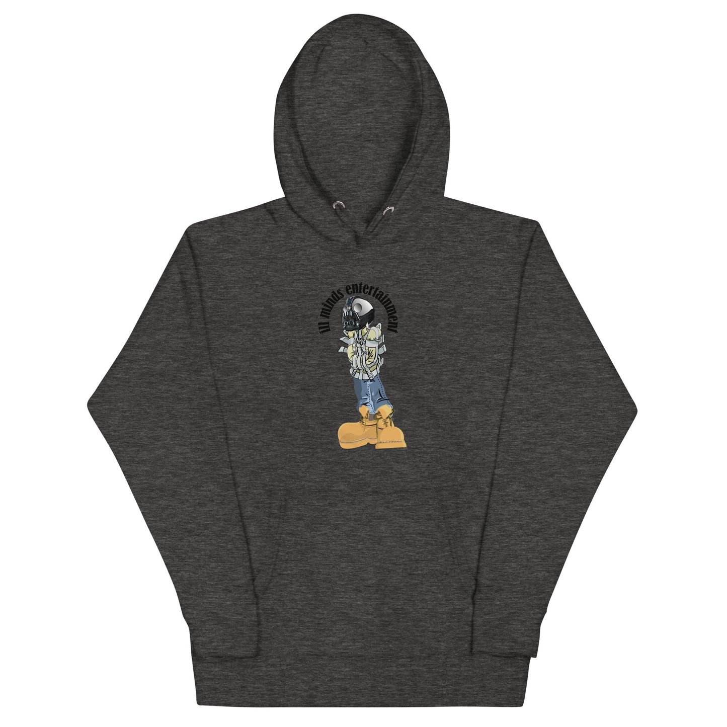 iLL Minds - Robo Man - Unisex Hoodie – Hip-Hop Streetwear Pullover with Front Pocket