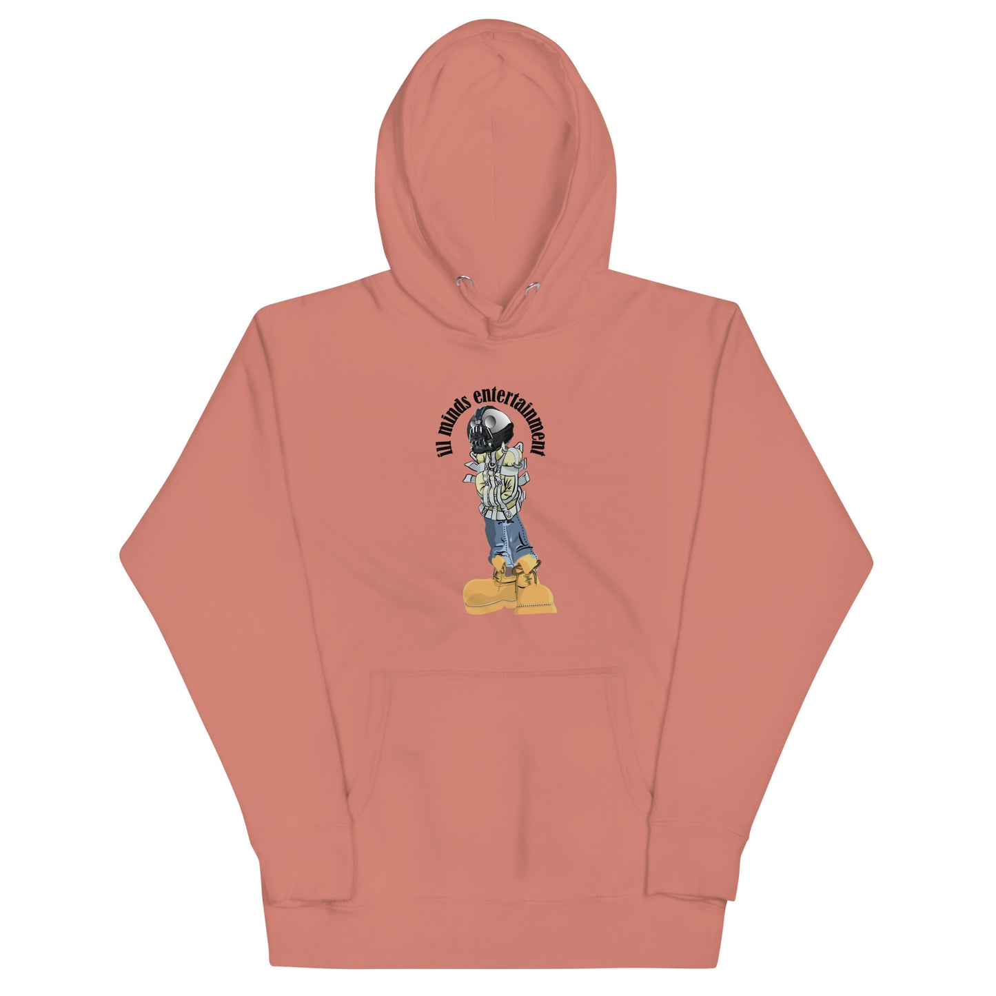 iLL Minds - Robo Man - Unisex Hoodie – Hip-Hop Streetwear Pullover with Front Pocket