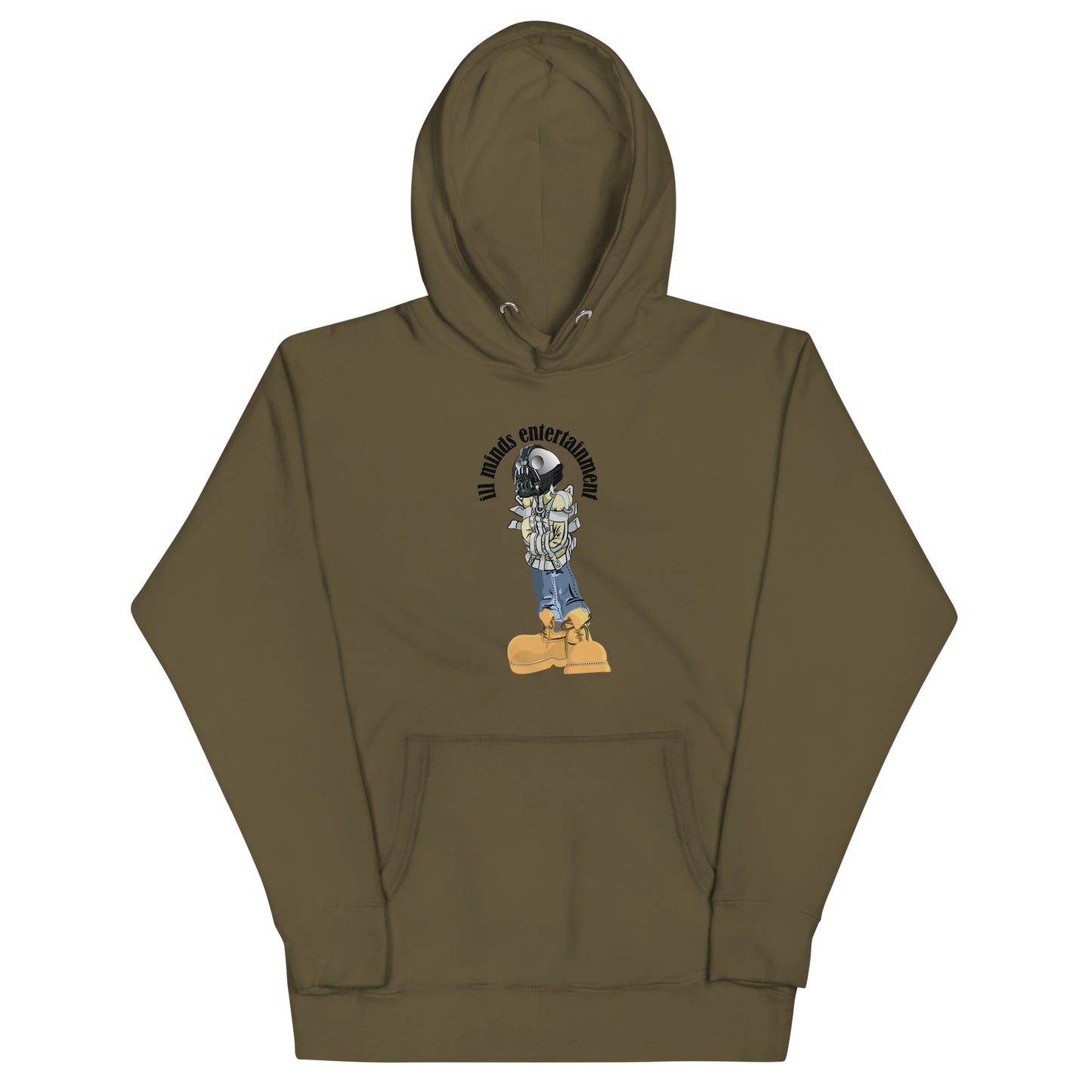iLL Minds - Robo Man - Unisex Hoodie – Hip-Hop Streetwear Pullover with Front Pocket